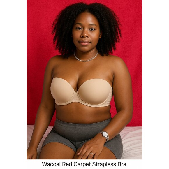 Wacoal Red Carpet Strapless Bra 854119 Nude Beige 36DD Underwire Convertible - Picture 1 of 8